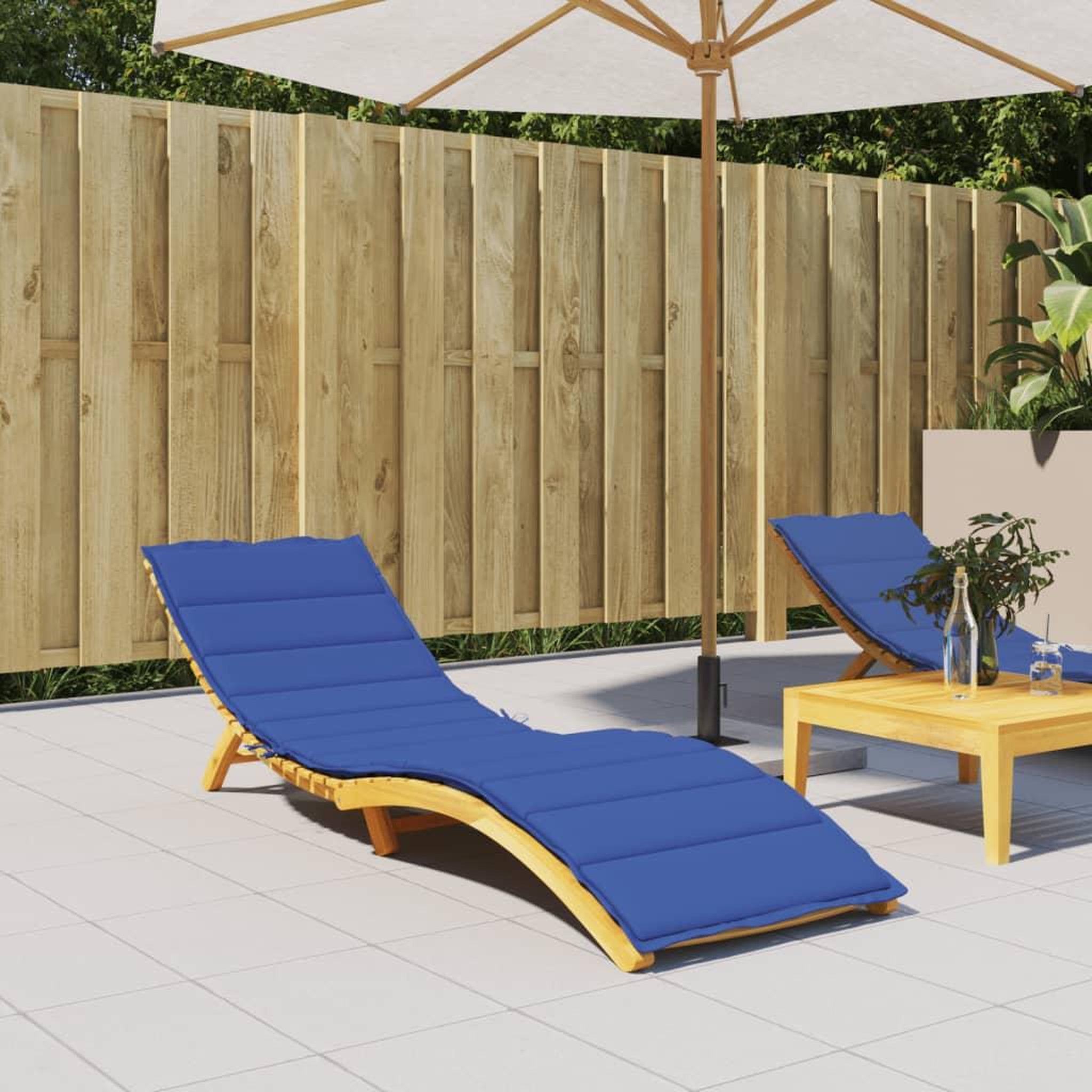 Voir la diapositive 1 : VIDAXL Coussin de chaise longue bleu royal 200x70x3 cm tissu oxford