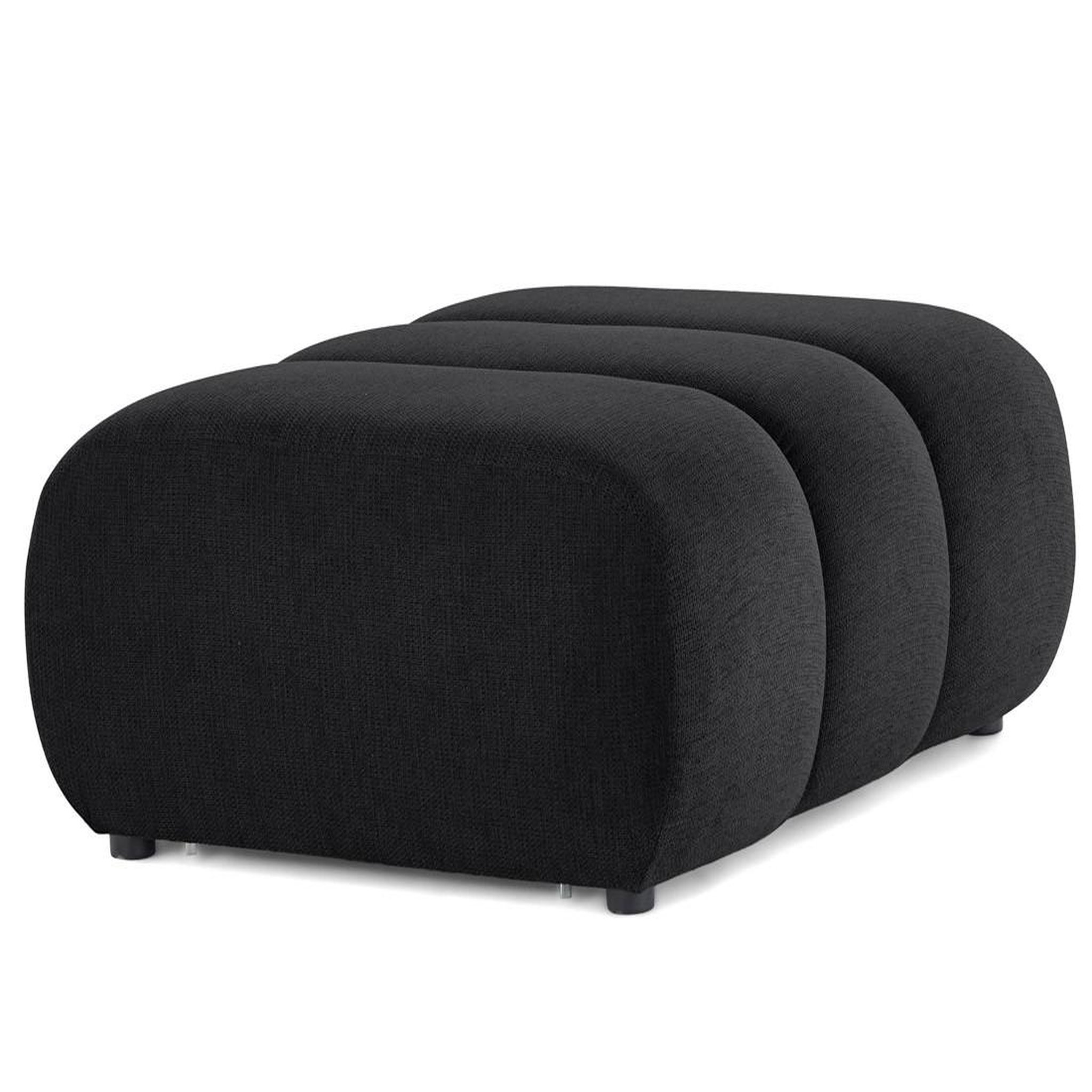 Voir la diapositive 3 : LISA DESIGN Debbie - pouf en tissu texturé