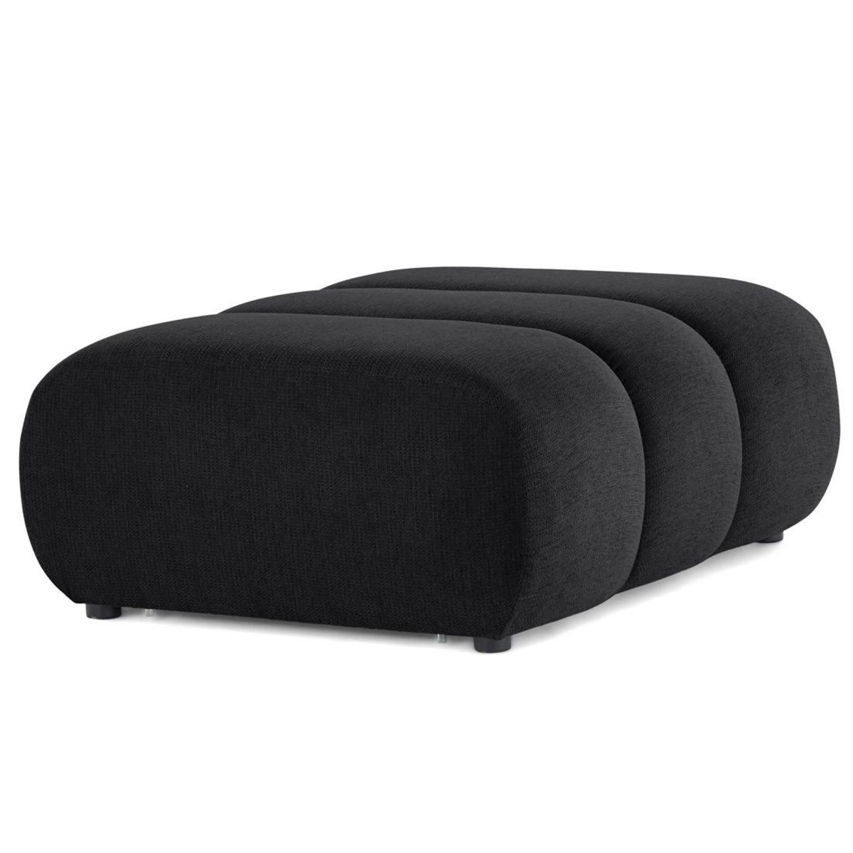 LISA DESIGN Debbie - pouf en tissu texturé