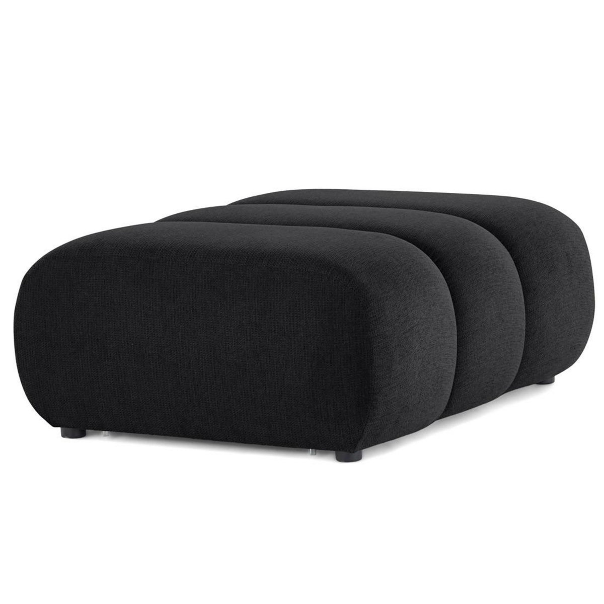 LISA DESIGN Debbie - pouf en tissu texturé