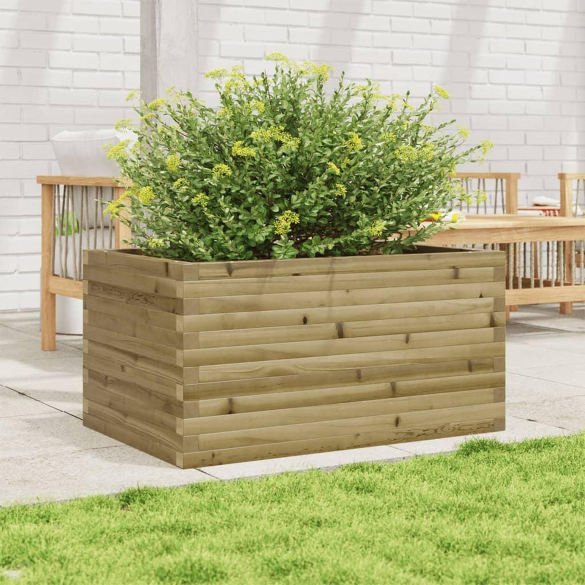 VIDAXL Jardiniere 90x60x46 cm bois de pin impregne