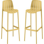 Habitat et Jardin Lot de 2 chaises empilables  Vaena  - Jaune