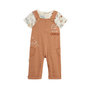 Voir la diapositive 1 : Petit Béguin Ensemble salopette bébé esprit lin et t-shirt Kansas City