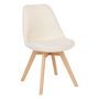 Voir la diapositive 3 : ATMOSPHERA Lot de 4 chaises design scandinave en bouclette - Blanc