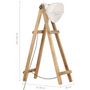 Voir la diapositive 6 : VIDAXL Lampadaire Blanc E27 Bois de manguier massif