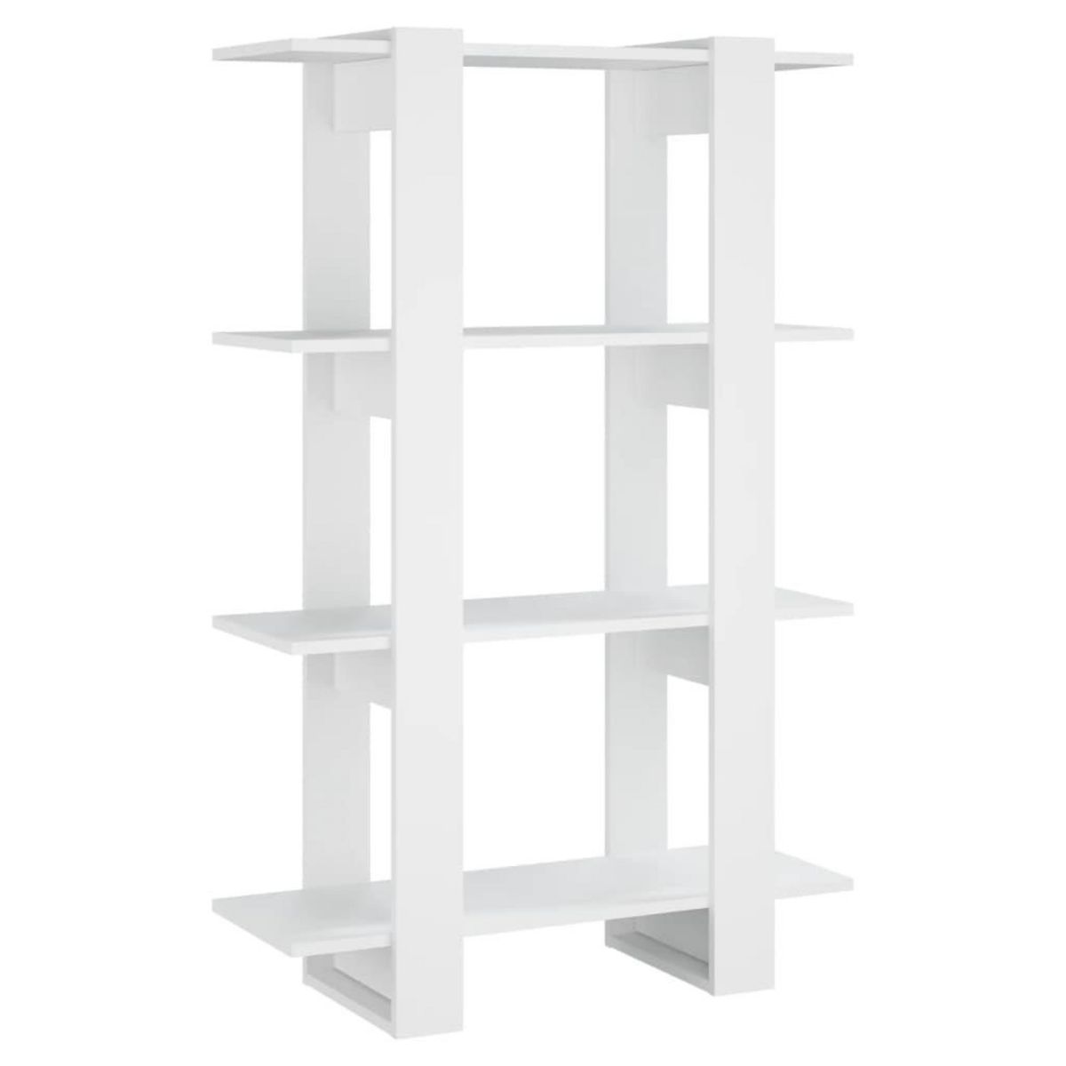 VIDAXL Bibliotheque/Separateur de piece Blanc 80x30x123,5 cm