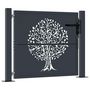 Voir la diapositive 2 : VIDAXL Portail de jardin anthracite 105x80 cm acier conception d'arbre