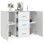 Voir la diapositive 5 : VIDAXL Buffet blanc 91x29,5x65 cm bois d'ingenierie