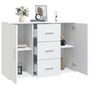 Voir la diapositive 5 : VIDAXL Buffet blanc 91x29,5x65 cm bois d'ingenierie