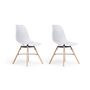 Voir la diapositive 1 : Lot de 2 chaises pieds bois massif NERA