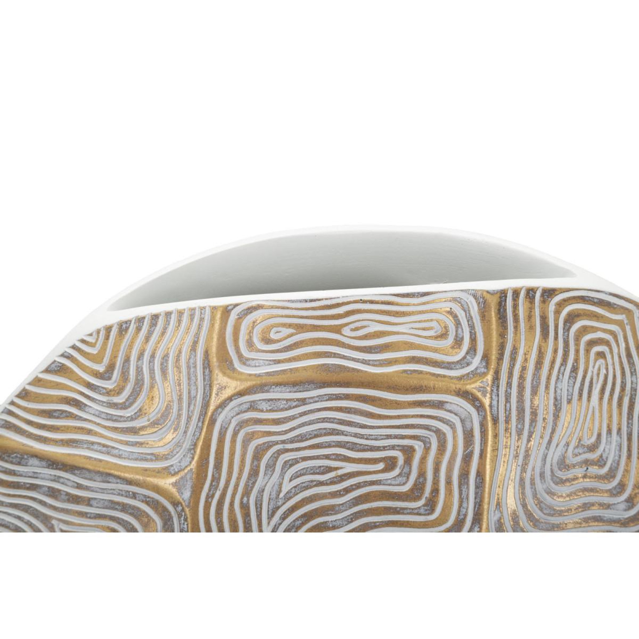 Voir la diapositive 5 : Paris Prix Vase design en résine  elips  36cm or
