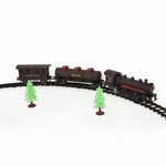 FEERIC LIGHT & CHRISTMAS Train de Noël Électrique  17 Pièces  55cm Gris