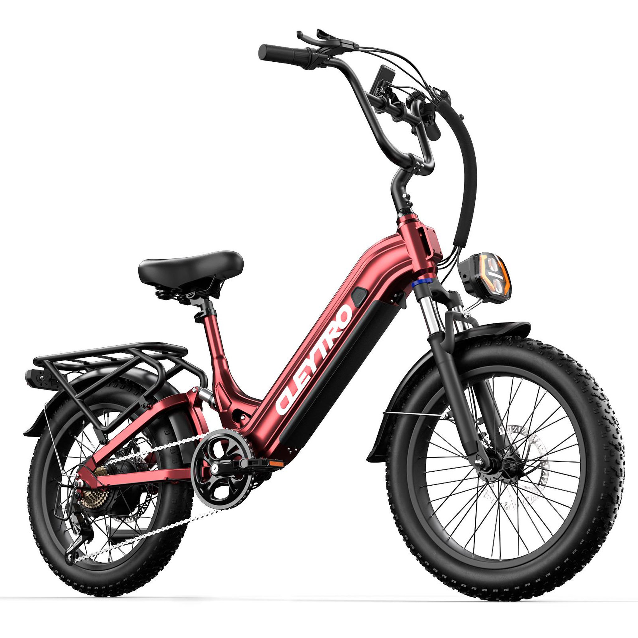 Voir la diapositive 4 : Cleytro Vélo électrique Cleytro XC20, 20 pouces, Fat Bike, batterie 48 V 15,6 Ah