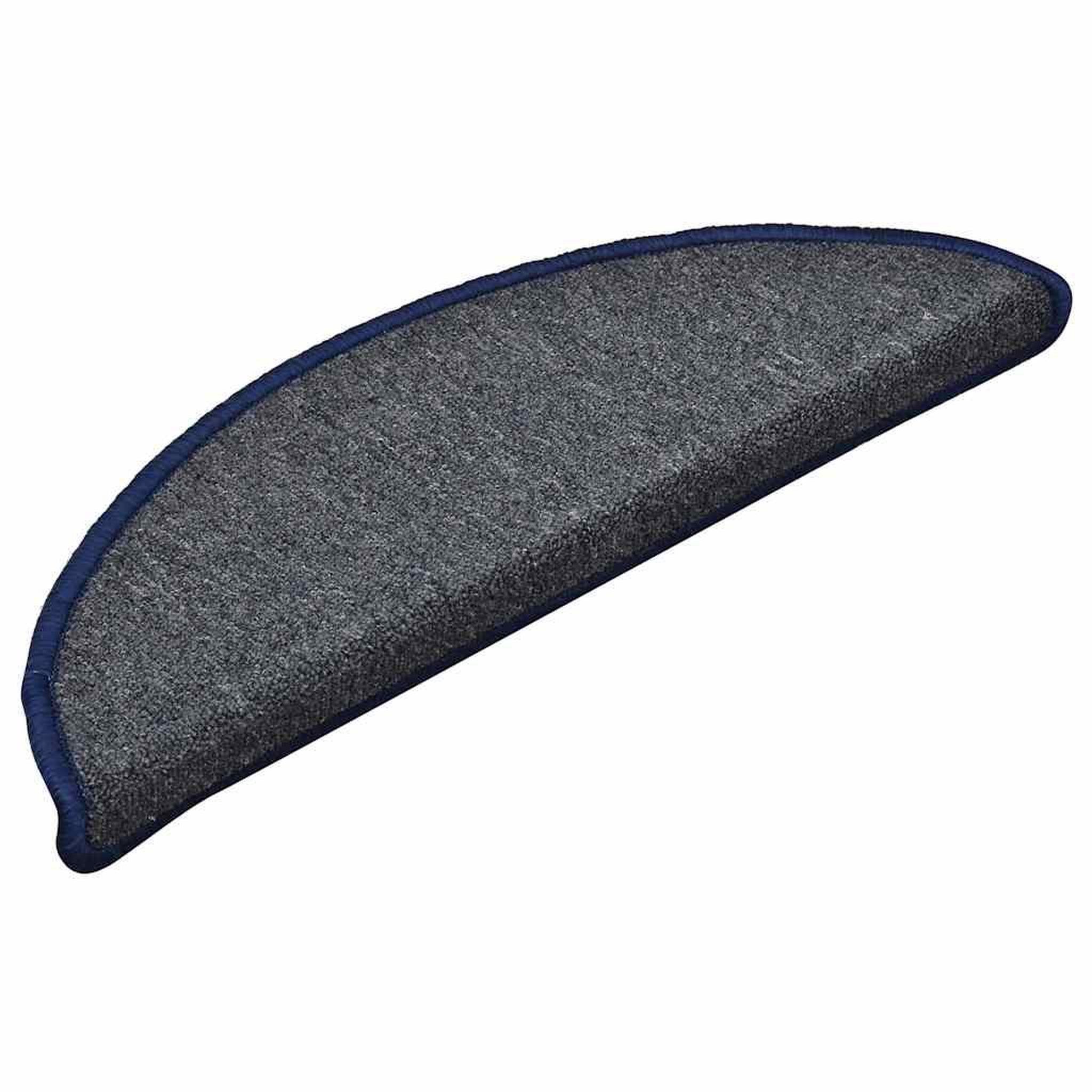 Voir la diapositive 2 : VIDAXL Tapis d'escalier 30 pcs gris fonce et bleu 56x17x3 cm