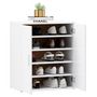 Voir la diapositive 4 : VIDAXL Armoire a chaussures Blanc 60x35x70 cm Bois d'ingenierie