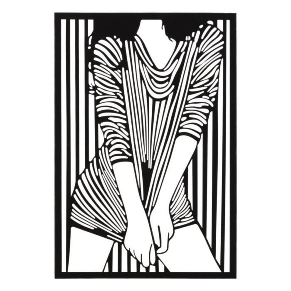 Paris Prix Décoration Murale Encadrée en Métal  Fashion  60cm Noir