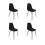 Voir la diapositive 1 : TOILINUX Lot de 4 chaises ATOME