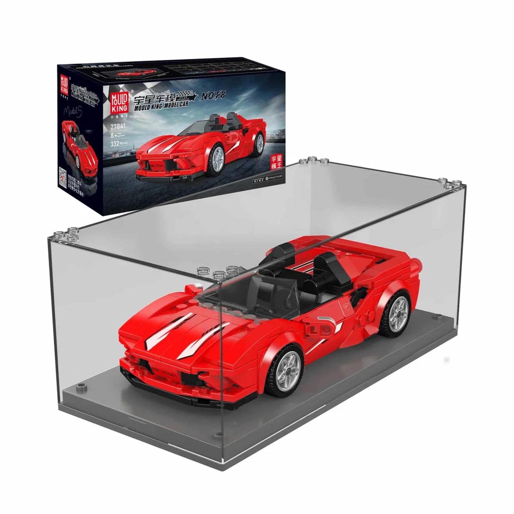 MOULD KING Supercar F8 avec vitrine de présentation