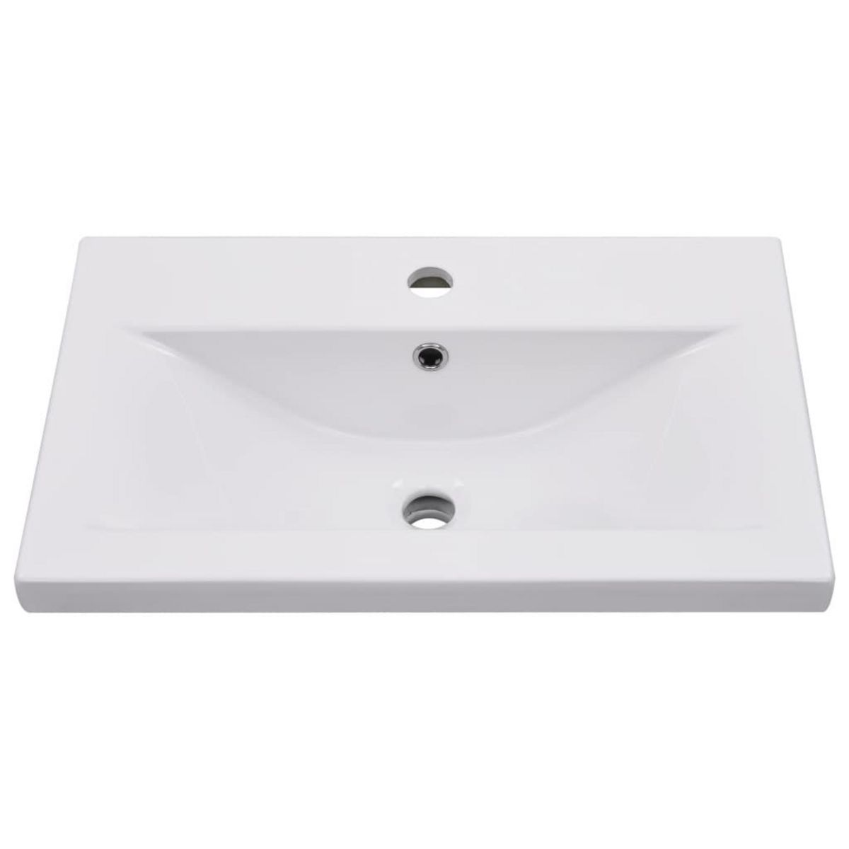 VIDAXL Lavabo encastre 61 x 39,5 x 18,5 cm Ceramique Blanc