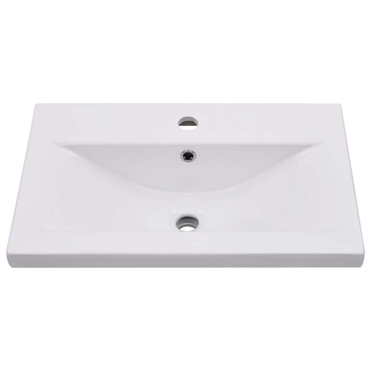 VIDAXL Lavabo encastre 61 x 39,5 x 18,5 cm Ceramique Blanc