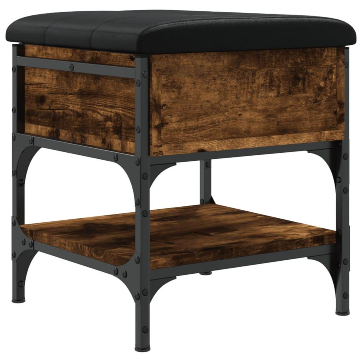 VIDAXL Banc a chaussures chene fume 42x42x45 cm bois d'ingenierie