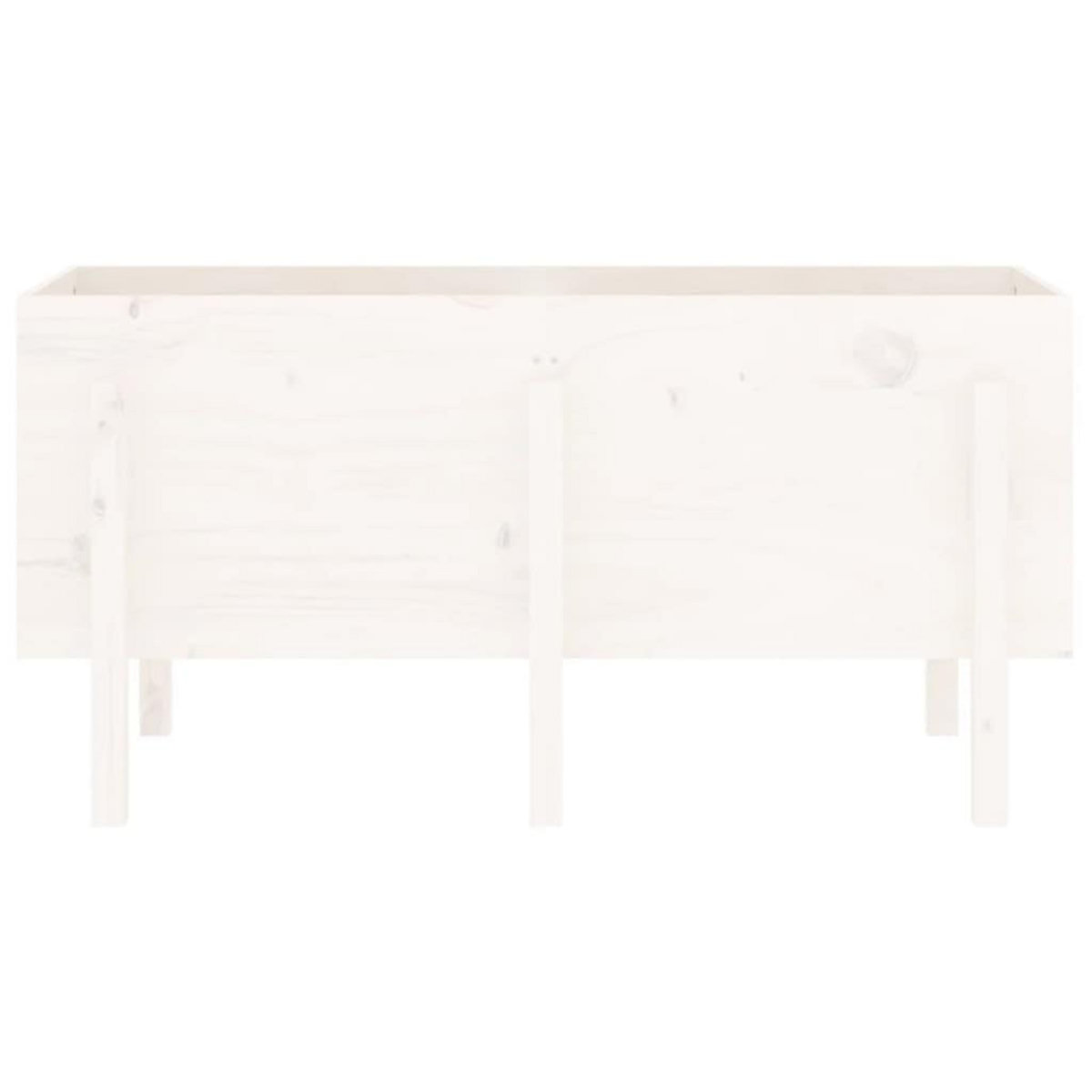 VIDAXL Lit sureleve de jardin blanc 121x50x57 cm bois de pin massif