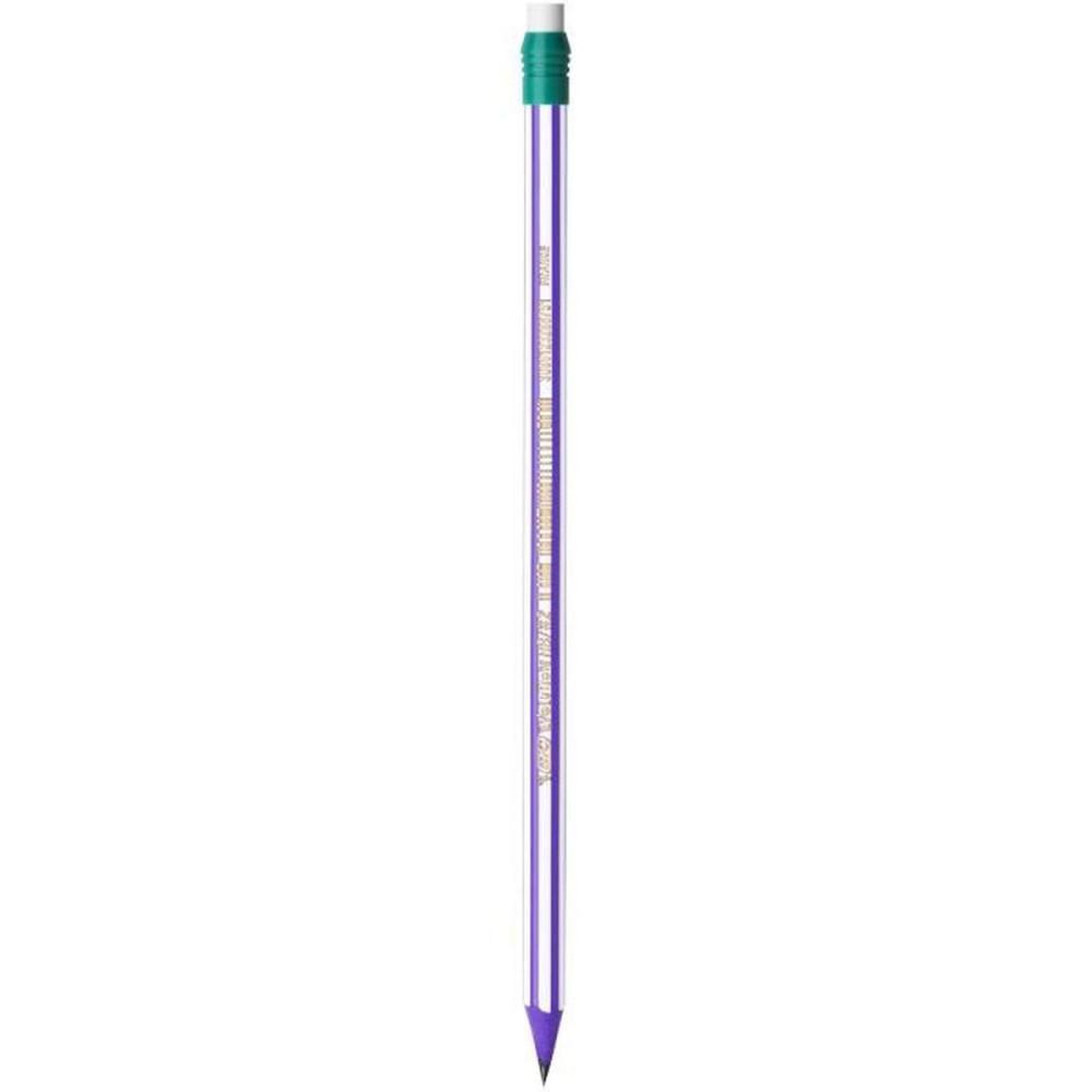 Voir la diapositive 2 : BIC Crayons graphite HB à gomme intégrée, rayures, couleurs assorties, pack de 8