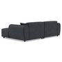 Voir la diapositive 4 : LISA DESIGN Aumance - canapé droit 4 places avec double méridienne assise profonde en velours texturé
