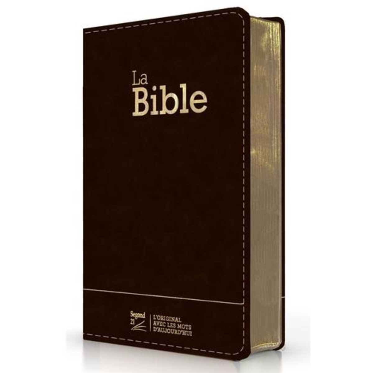 BIBLE SEGOND 21 COMPACTE. COUVERTURE SEMI-RIGIDE, CUIR ANTHRACITE AVEC TRANCHES DOREES, Société biblique de Genève