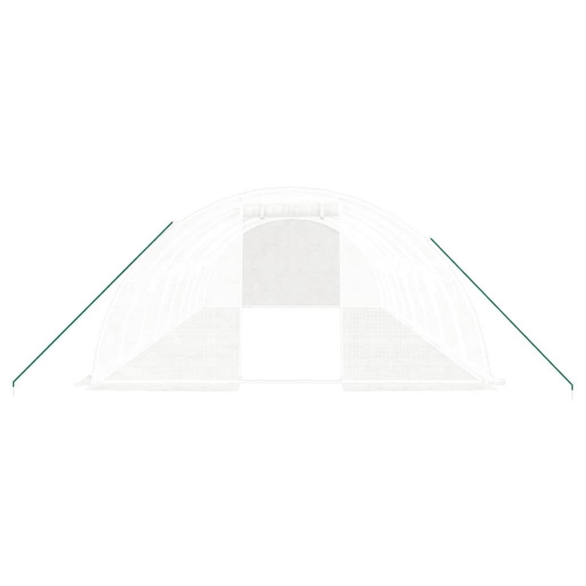 VIDAXL Serre avec cadre en acier blanc 32 m² 8x4x2 m