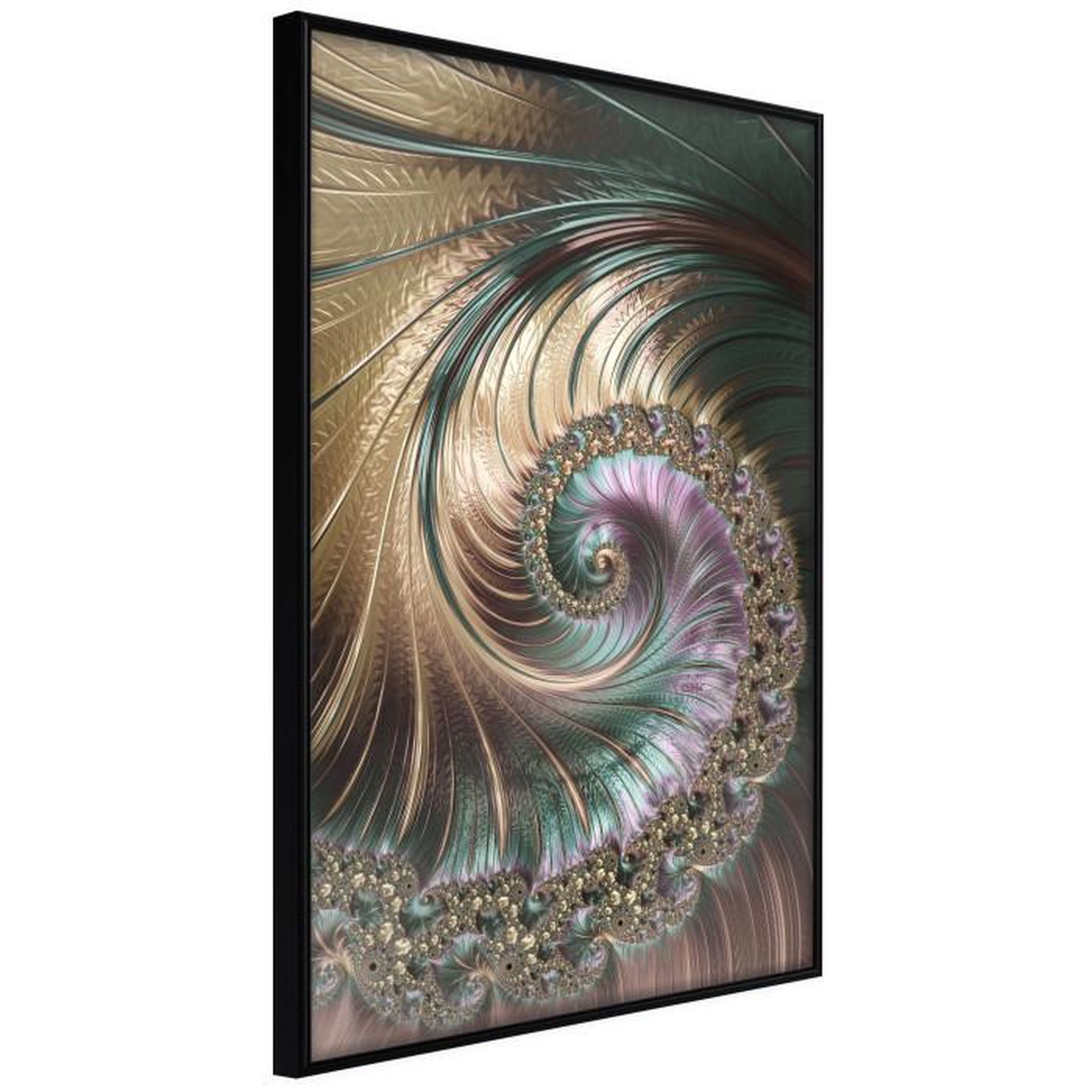 Paris Prix Affiche Murale Encadrée  Iridescent Spiral. Coloris disponibles : Noir, Jaune