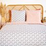 Voir la diapositive 2 : COTE DECO Housse de couette 240x220 VOLEA + 2 taies 100% coton adouci 57 fils/cm2