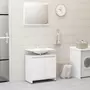 VIDAXL Ensemble de meubles de bain 3 pcs Blanc brillant Agglomere