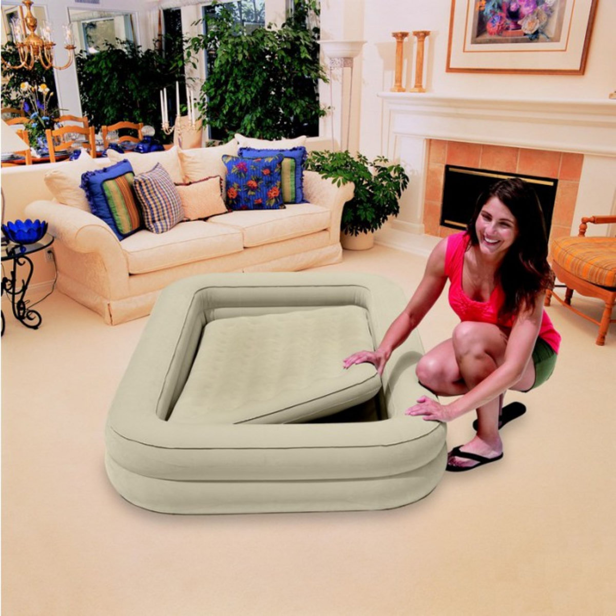 INTEX Matelas gonflable de camping - Enfant - 1 personne - 107x168x25cm