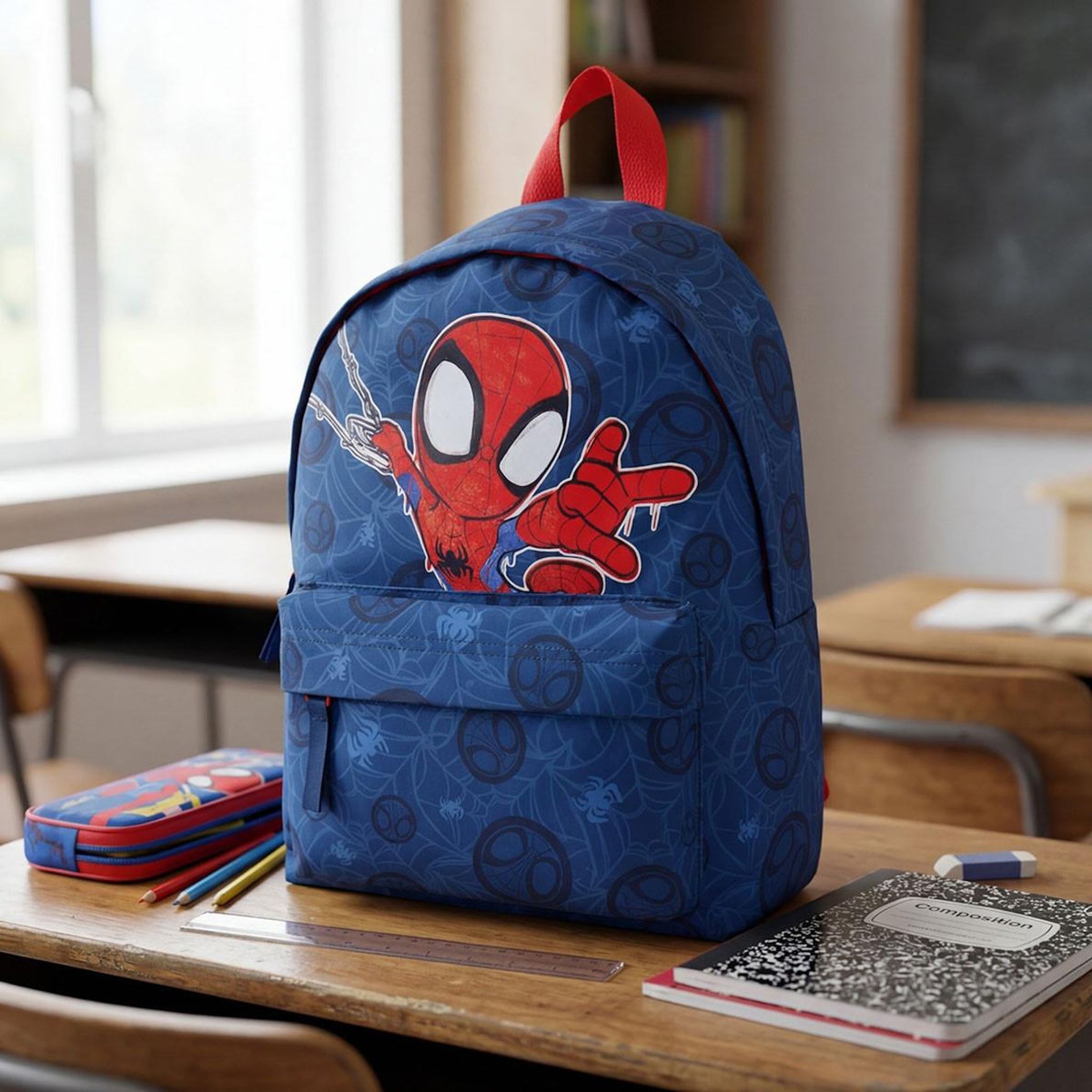 Marvel Sac a dos Spidey enfant 31 cm Bleu 2 compartiments 200-4233 SPIDEY