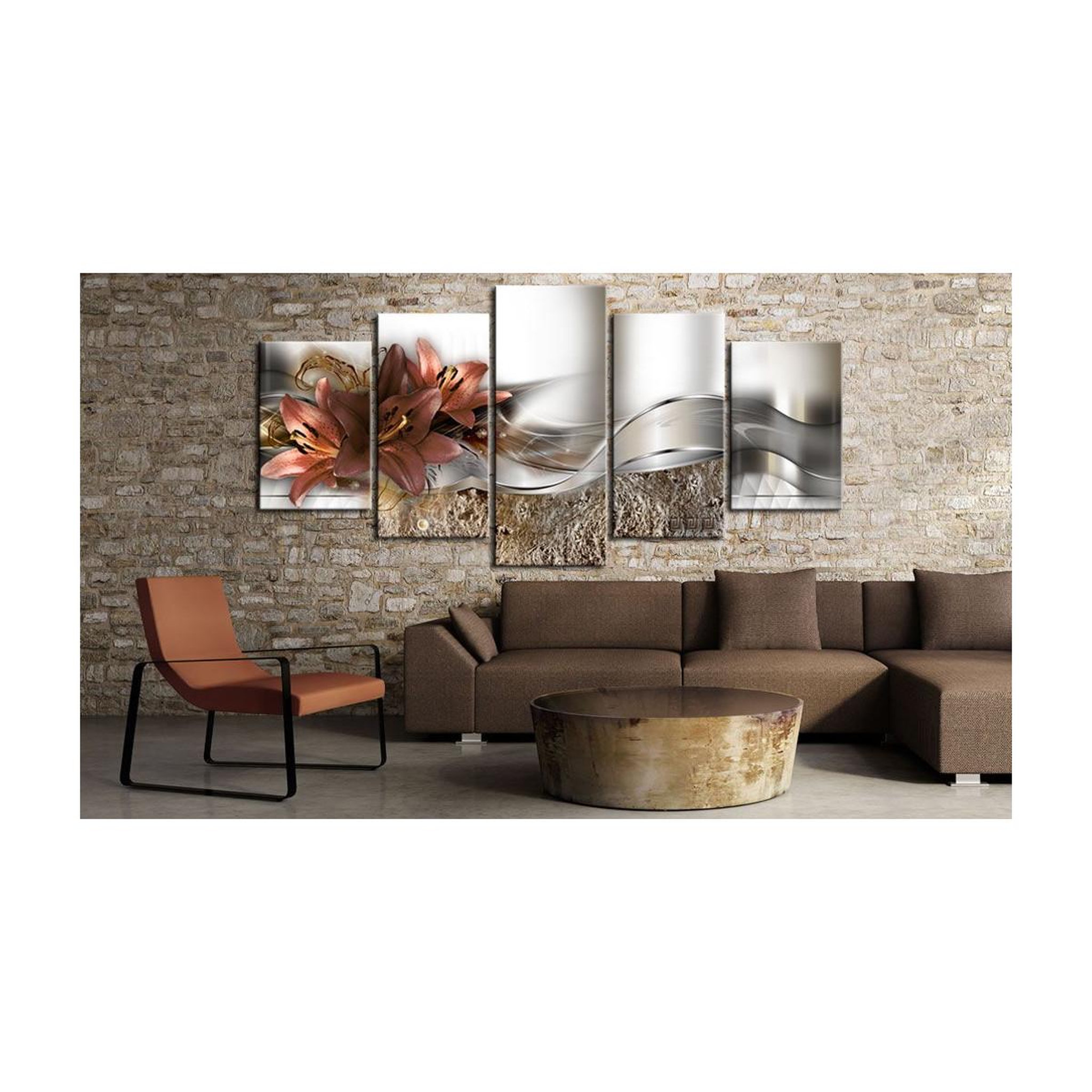 Voir la diapositive 2 : Paris Prix Tableau Imprimé  Marsala Abstraite