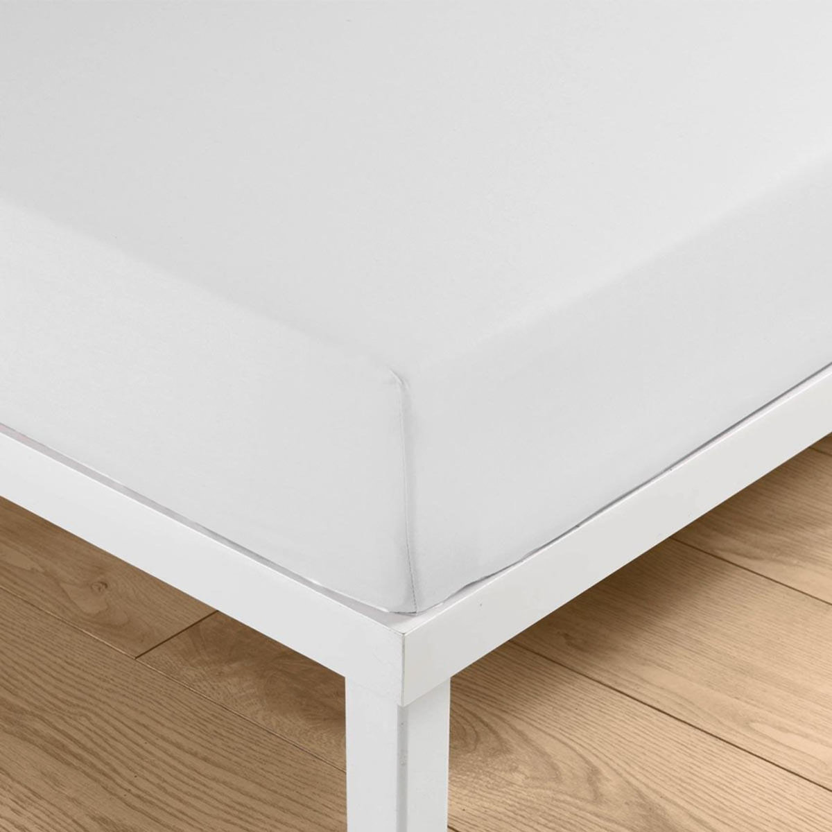 Paris Prix Drap Housse Uni  Linella  160x200cm Blanc