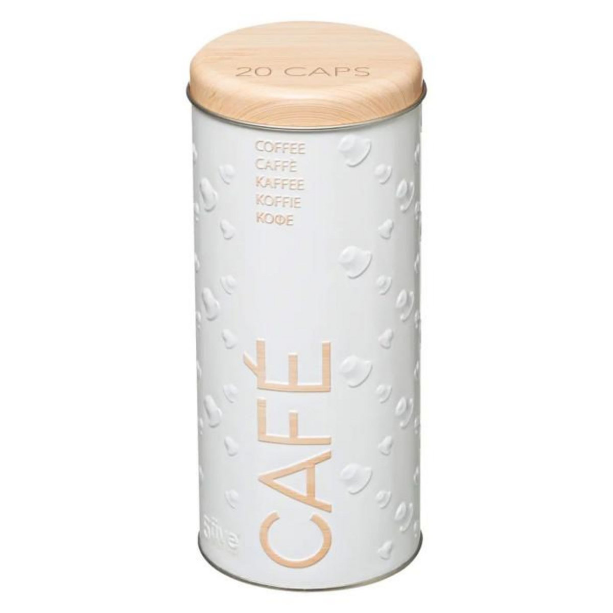 FIVE Boîte à Capsules de Café  Scandi  17cm Blanc