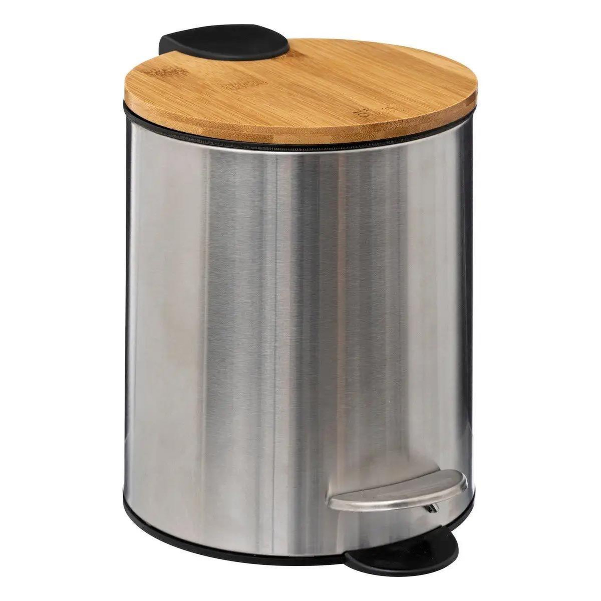 FIVE Poubelle de salle de bain  bambo  3l argent