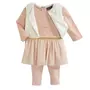 INEXTENSO Ensemble gilet + robe + collants bébé fille