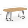 Voir la diapositive 5 : ID MARKET Table à manger extensible ronde YUNA 4-10 personnes bois et noir 110 - 200 cm
