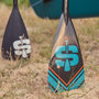 Voir la diapositive 3 : SIMPLE PADDLE Pagaie de Stand Up Paddle réglable de 175 à 215cm et démontable en 3 sections - Carbone, Fibre de Verre et Nylon - Horuz