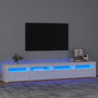 Voir la diapositive 1 : VIDAXL Meuble TV avec lumieres LED Blanc 240x35x40 cm