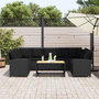 Voir la diapositive 3 : VIDAXL Canape de jardin avec coussins Noir Resine tressee