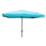 CONCEPT USINE Parasol droit carré 3 x 3 m bleu PALERME