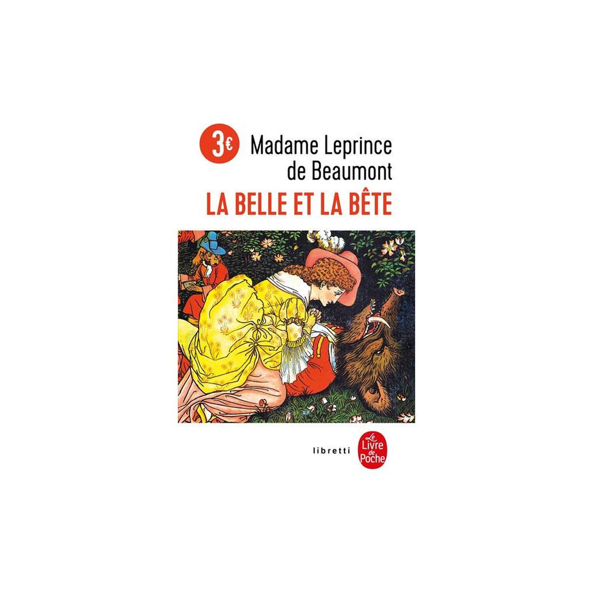 Livre de poche la belle et la bête – contes français, édition pocket, 96 pages, couverture illustrée couleur