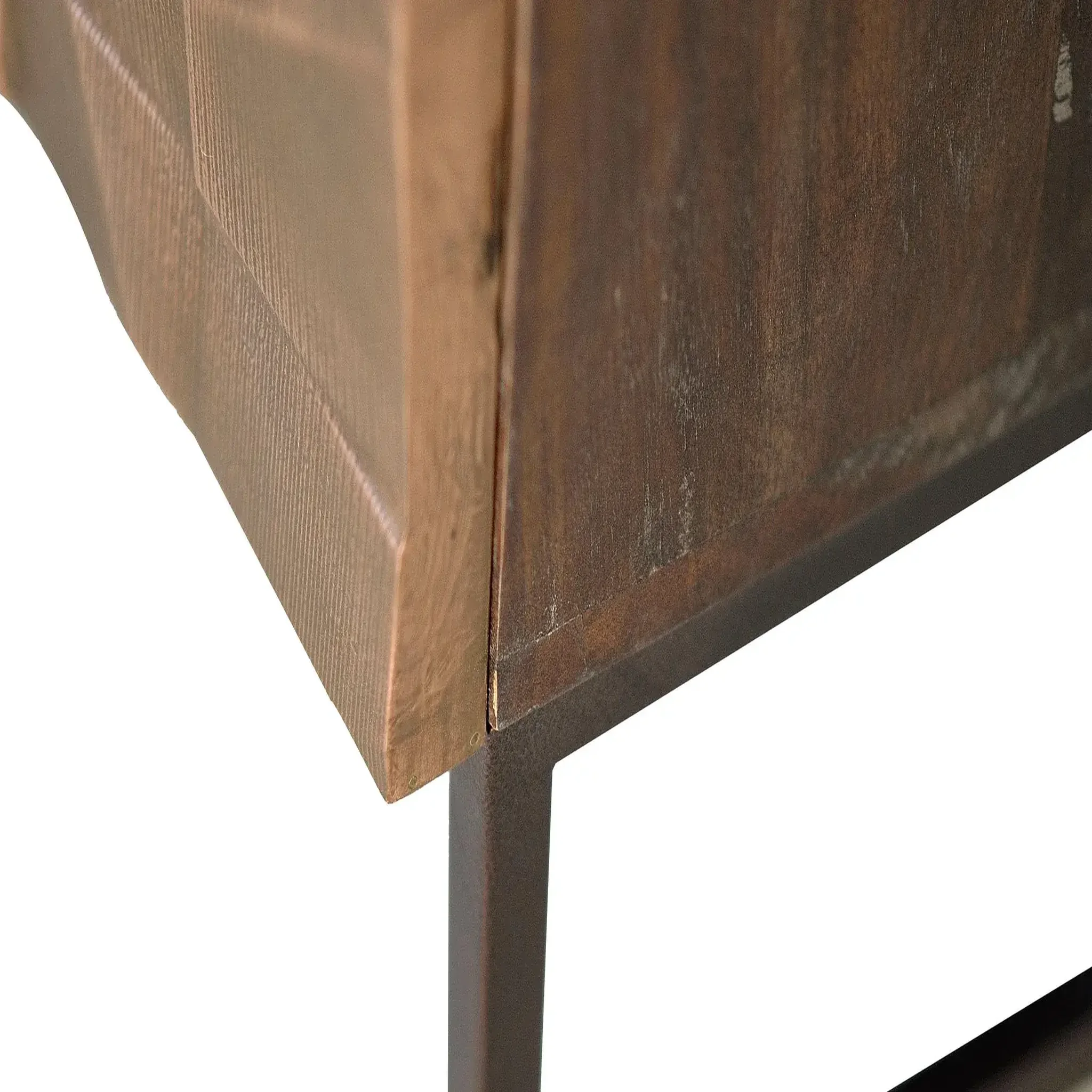 Voir la diapositive 2 : GINER Y COLOMER SL Meuble tv en bois de manguier 140 cm style rustique moderne