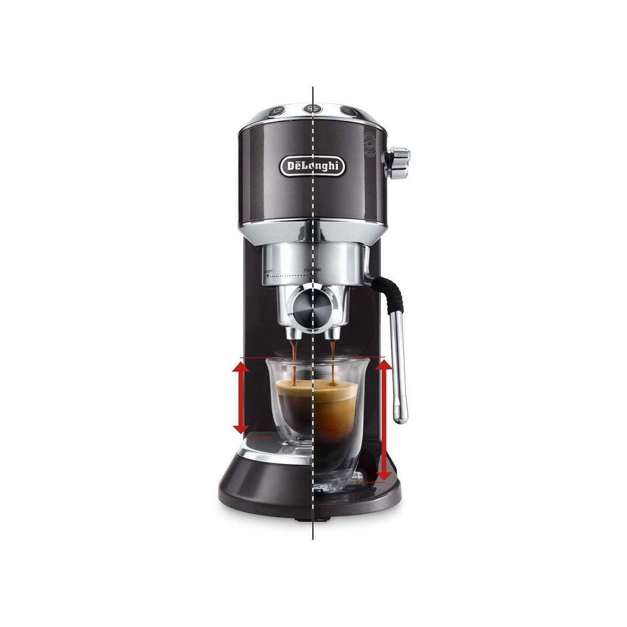 Voir la diapositive 2 : DELONGHI Machine à expresso dedica arte EC885.GY grey metallics