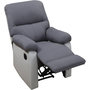 Voir la diapositive 3 : Habitat et Jardin Fauteuil relax  Lincoln  - 90 x 89 x 103 cm - Blanc/Gris clair