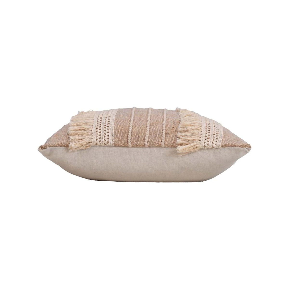 Paris Prix Coussin Déco à Franges  Cirrus  45x45cm Naturel
